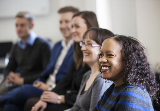 Group of people at meeting